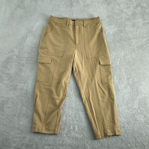 Banana Republic Womens Cargo Pants 12S Khaki Rayon/Spandex 4711 - Picture 1 of 10